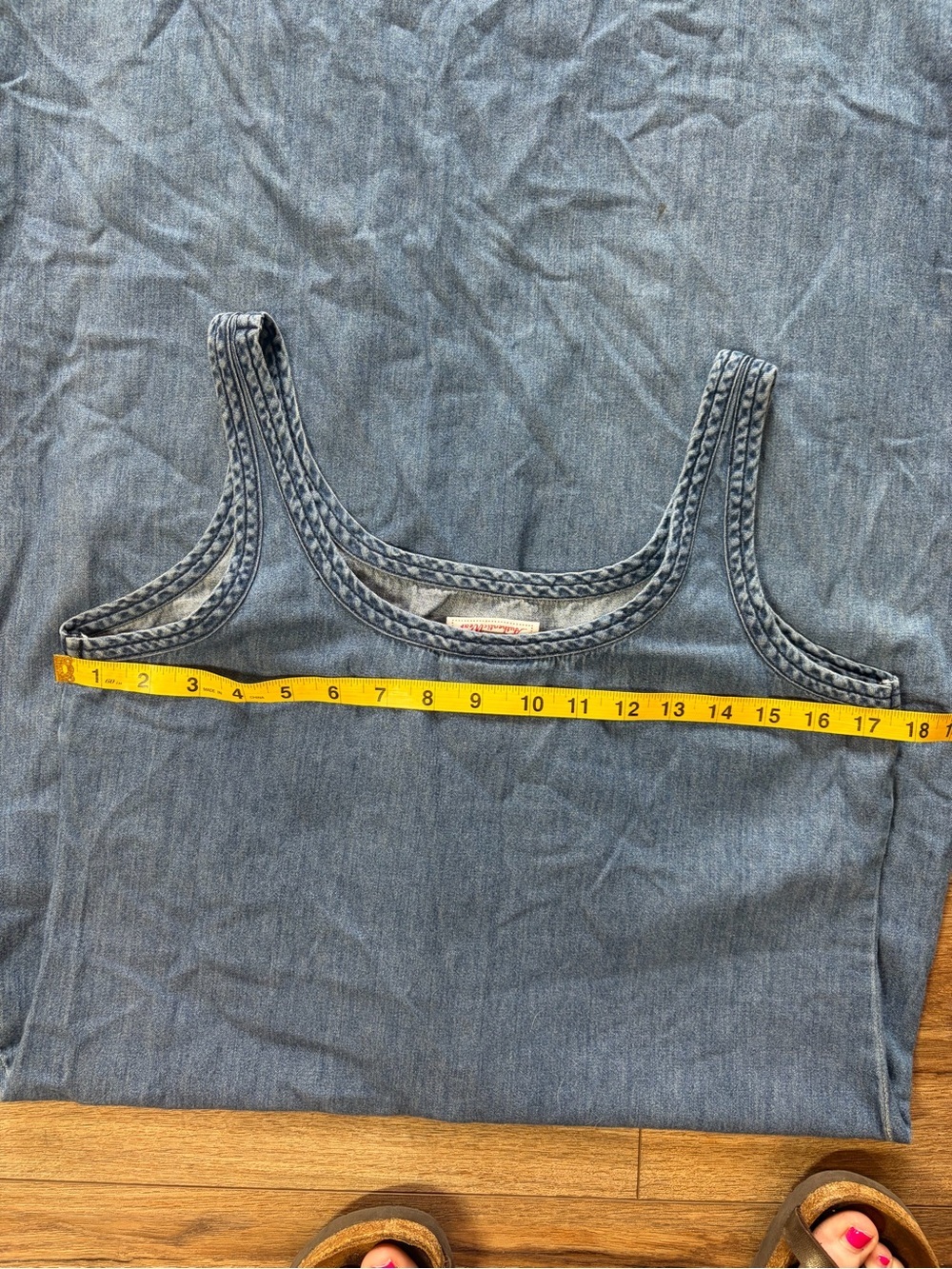vintage Faded Glory Cottagecore grandmacore boho retro denim dress - Picture 10 of 10